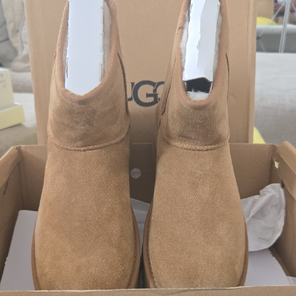 UGG Chestnut Suede Ankle Boots